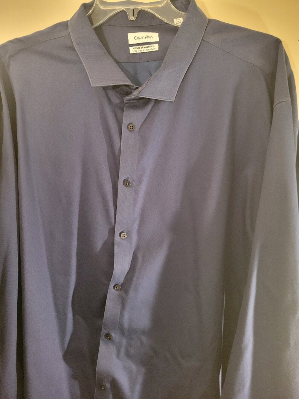 Calvin Klein Men’s L/S Dark Blue Dress Shirt 22 34/35 5XL